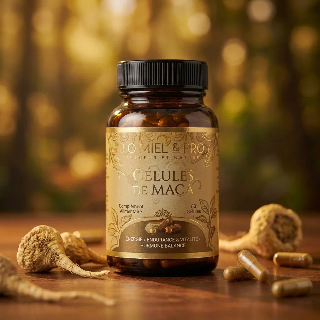 Flacon maca Andes 60 gélules énergie libido fertilité naturelle