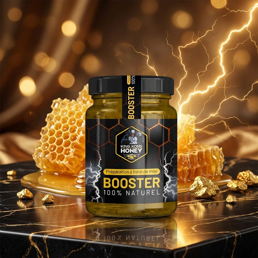 Pot King Kong Honey Booster Tonus 100g énergie vitalité masculine naturel
