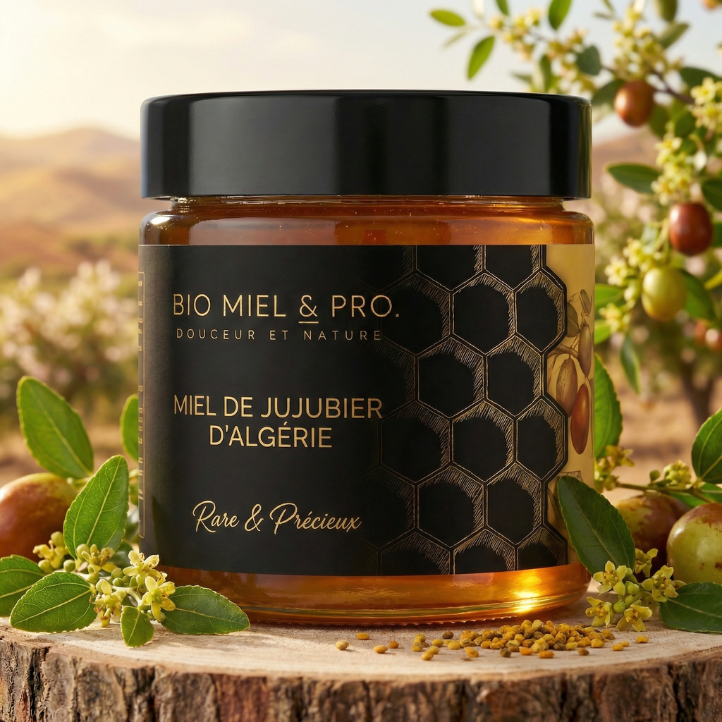 Pot de miel Sidr jujubier d'Algérie 250g authentique 