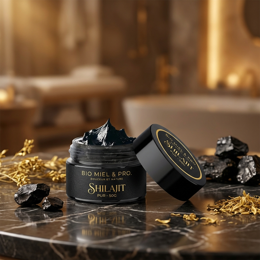 Pot shilajit pur 50g résine Himalaya acide fulvique minéraux naturels 